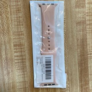Pink silicone Apple Watch band